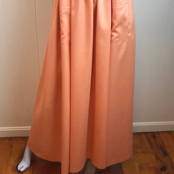 Vintage 60s/70s Orange Rockabilly Halter Dress - Picture 4 of 7